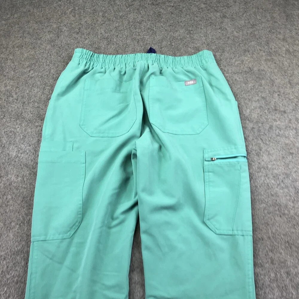 FIGS Scrub Pants Womens Small Green Cargo Twill Technical Collection Medical